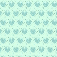 Baby feet background vector illustration.