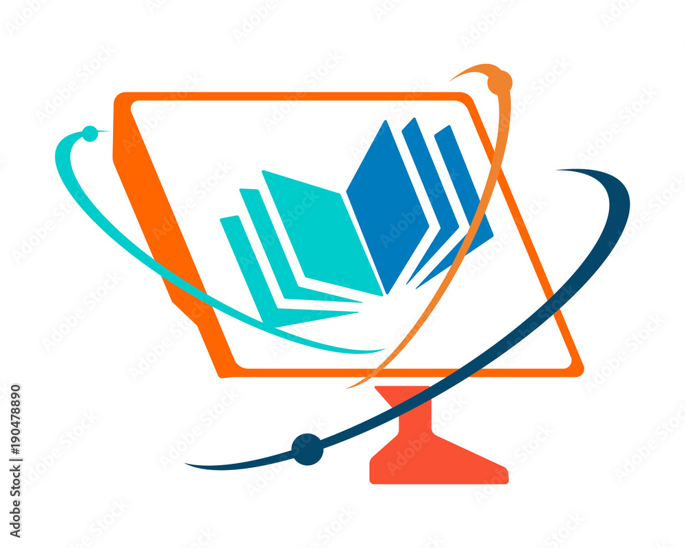 Canvas Prints book computer screen image vector icon logo symbol