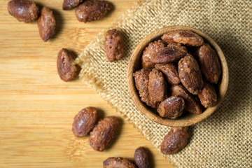 Sugar coated roast almond