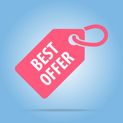 Best offer tag. Red color.