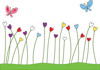 garden greeting card background