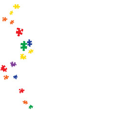 Confetti Background Pattern. Puzzle pieces and big ideas design, vector illustration graphic