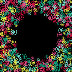 Vector Confetti Background Pattern. Element of design. Color spirals on a white background