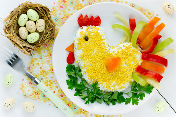 Fun food idea for Easter - Easter chicken salad