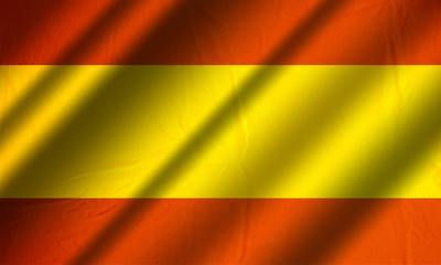 Obraz premium Authentic colorful textile flag of Spain