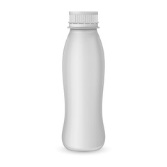 Yogurt plastic bottle. Illustration isolated on background. Graphic concept for your design