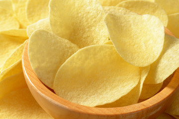 Salted potato crisps
