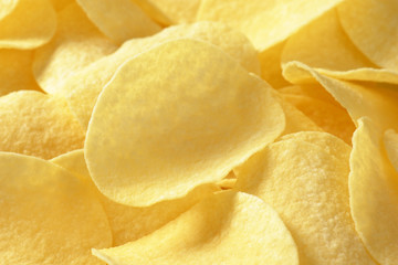 Salted potato crisps