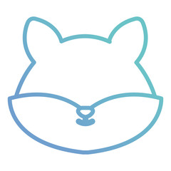 cute and tender fox head character vector illustration design