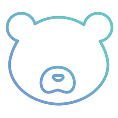 cute and tender bear head character vector illustration design