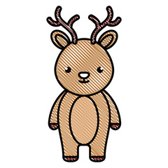 Fototapeta premium cute and tender reindeer character vector illustration design