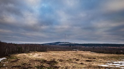 Grey sky in a beautiful panorama