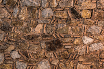Stone build wall background