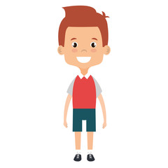 cute and little boy vector illustration design