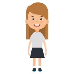 cute and little girl vector illustration design