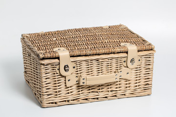 Wicker basket for picnic