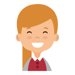 cute and little girl vector illustration design