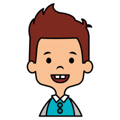 cute and little boy vector illustration design