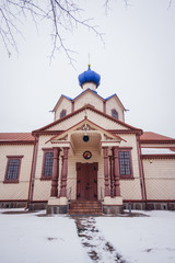 St James the Less Apostle wooden Orthodox church in Losinka, small village in Podlasie region of Poland