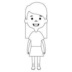 cute and little girl vector illustration design