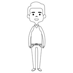 cute father avatar character vector illustration design