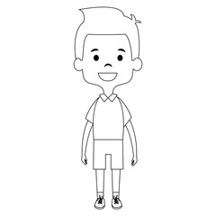 cute and little boy vector illustration design