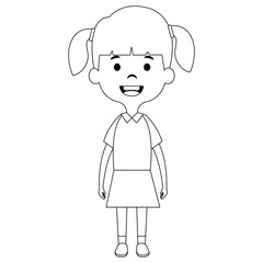cute and little girl vector illustration design