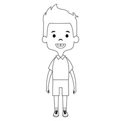 cute and little boy vector illustration design