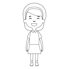 cute and little girl vector illustration design