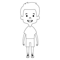 cute and little boy vector illustration design