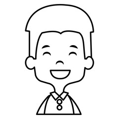 cute and little boy vector illustration design