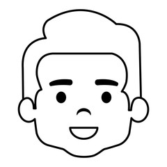 Fototapeta premium cute and little boy head vector illustration design