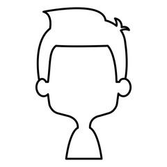 cute and little boy shirtless vector illustration design