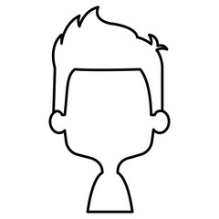 cute and little boy shirtless vector illustration design