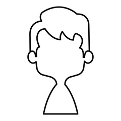cute and little boy shirtless vector illustration design