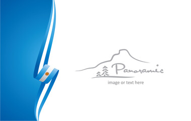Argentina abstract flag brochure cover poster wall mural background vector