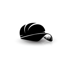 minimal logo of rapper cap vector logo illustration.