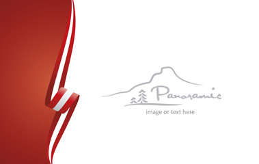 Austria abstract flag brochure cover poster wall mural background vector