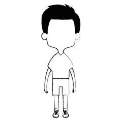cute and little boy vector illustration design
