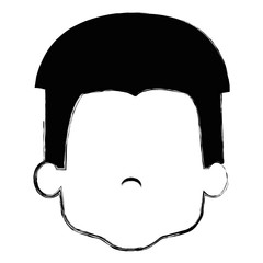 cute and little boy head vector illustration design