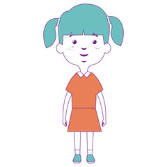cute and little girl vector illustration design
