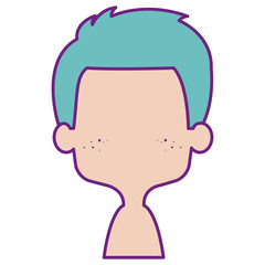 cute and little boy shirtless vector illustration design