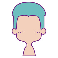 cute and little boy shirtless vector illustration design