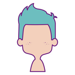 cute and little boy shirtless vector illustration design