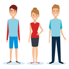 Obraz premium group of people avatars characters vector illustration design