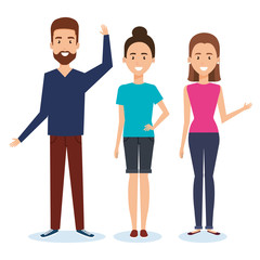 Fototapeta premium group of people avatars characters vector illustration design