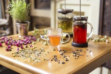 Tableware for tea with stylish decor