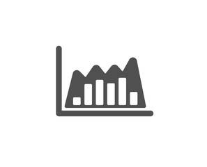 Investment chart simple icon. Economic graph sign. Stock exchange symbol. Business finance. Quality design elements. Classic style. Vector