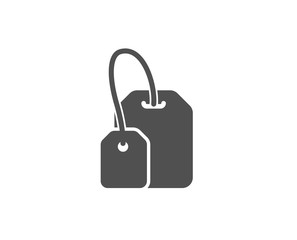 Tea bag simple icon. Brew hot drink sign. Breakfast beverage symbol. Quality design elements. Classic style. Vector