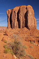 Rocks in Monument Valley in Utah in the USA
